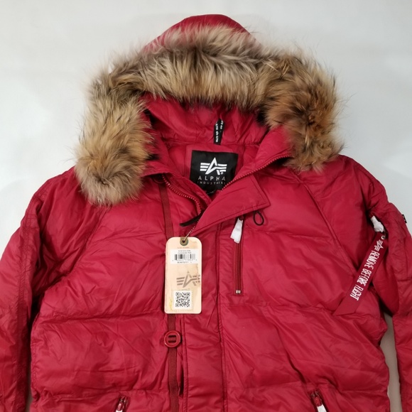 Alpha Industries N-3B Echo Elite Down Parka Red - Picture 2 of 8